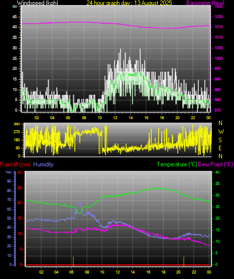 24 Hour Graph for Day 13