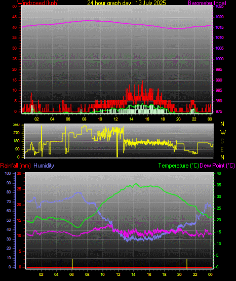24 Hour Graph for Day 13