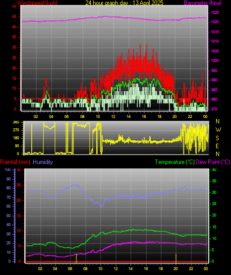 24 Hour Graph for Day 13