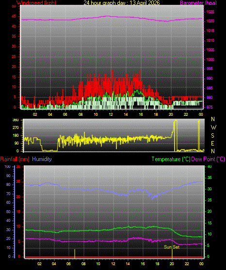 24 Hour Graph for Day 13