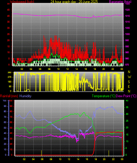 24 Hour Graph for Day 20