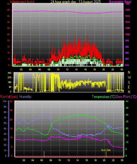 24 Hour Graph for Day 13
