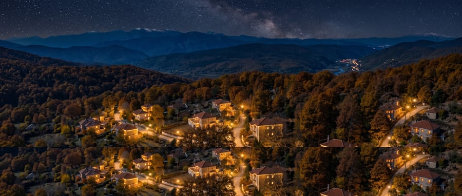 Πανοραμική θέα — Λυκόστομο, Καβάλα