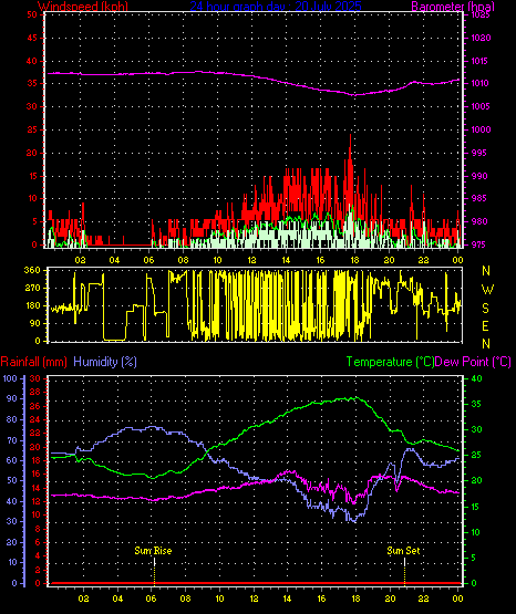 24 Hour Graph for Day 20